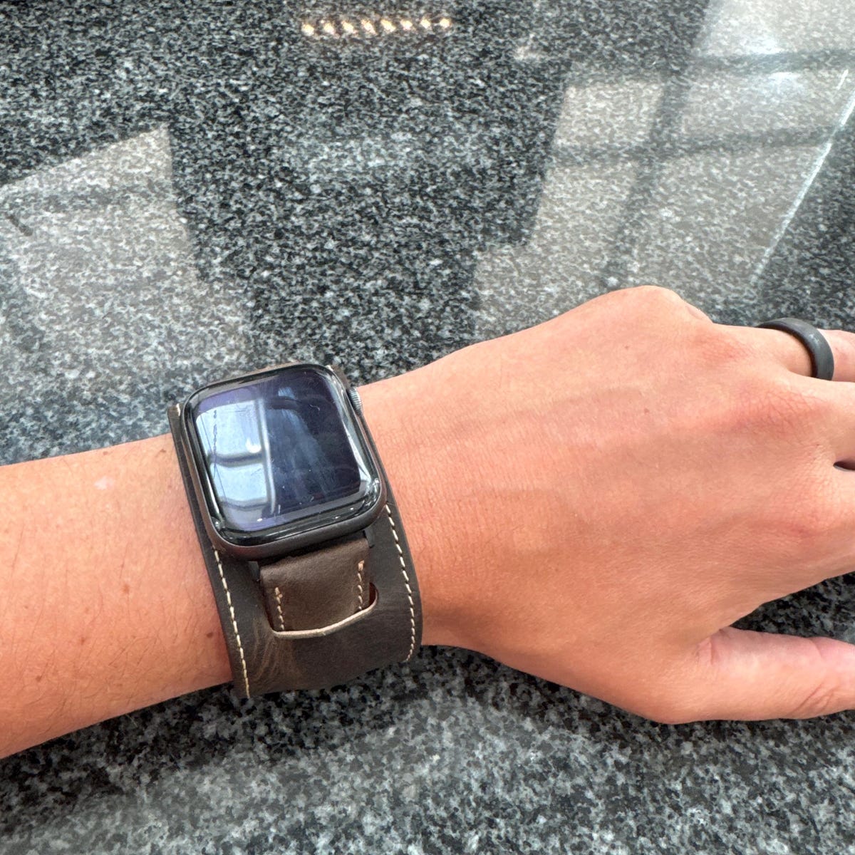 Personalized Leather Cuff Watch Band Strap for Apple Watch | JNSDec169