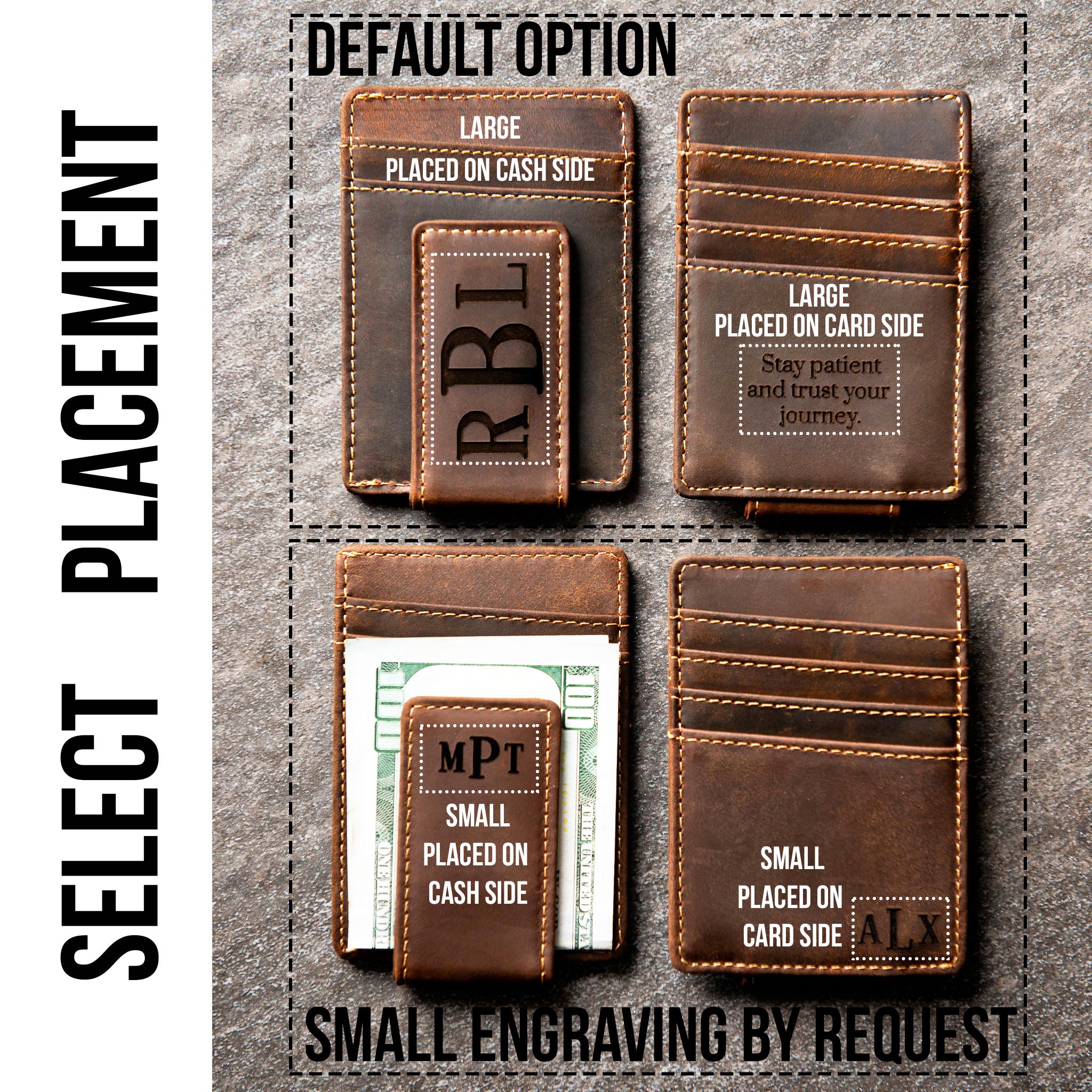 Personalized Leather Magnetic Money Clip for Unique & Love | JNSBag29