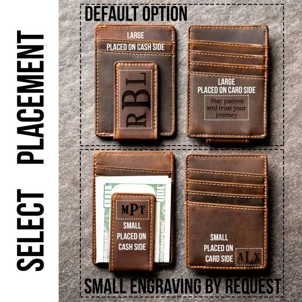 Personalized Leather Magnetic Money Clip for Unique & Love | JNSBag29