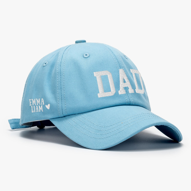 Personalized Embroidered DAD Hat with Kids Names for Unique & Love | JNSHat10