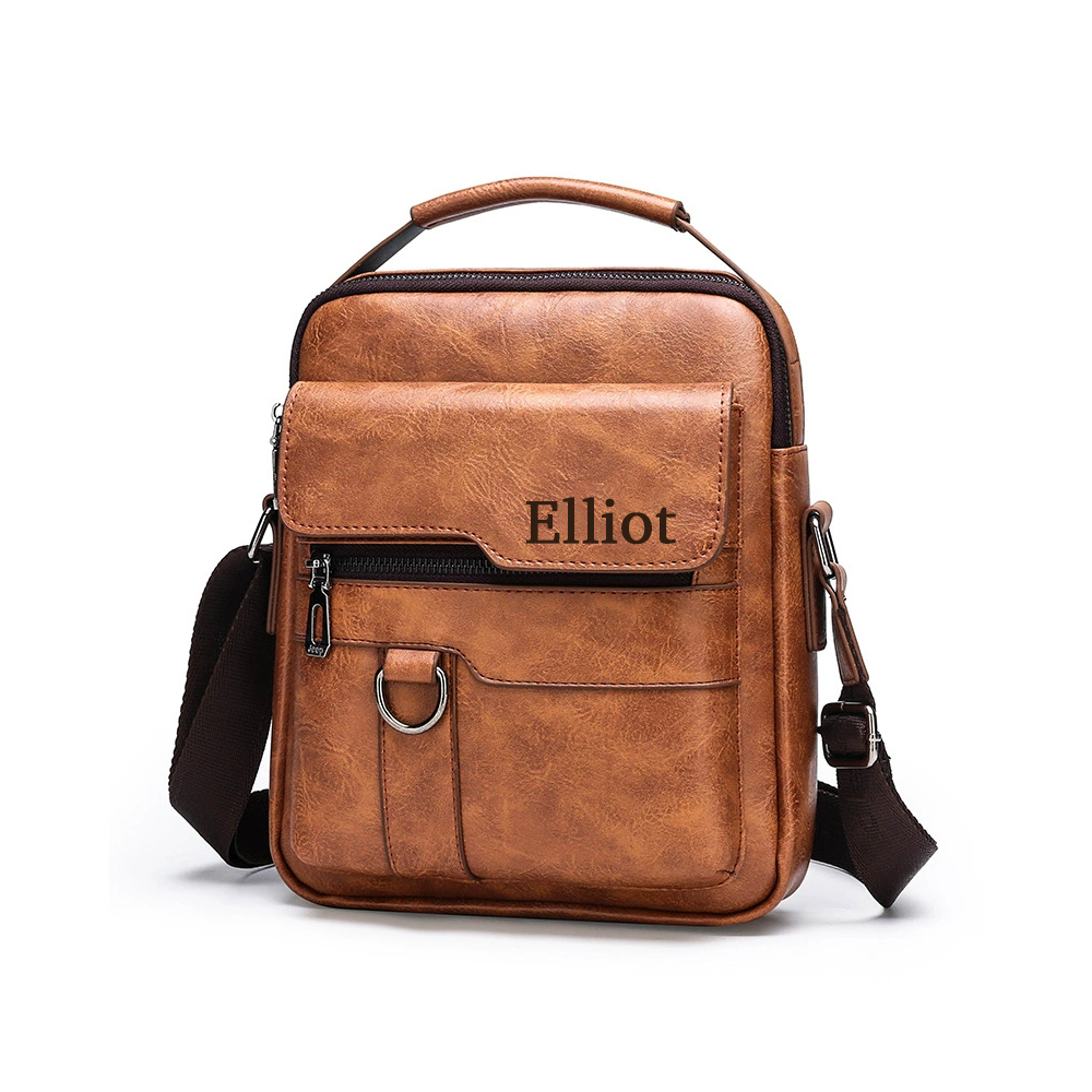 Personalized Engraved Leather Crossbody Messenger Shoulder Bag for Unique & Love | JNSBag109