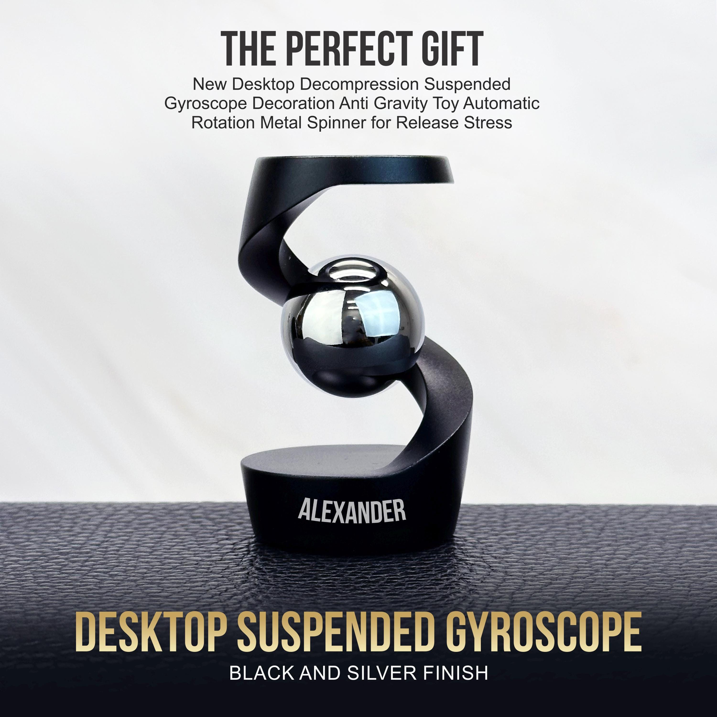 Personalized Name Engraved Suspended Gyroscope Decoration for Unique & Love | JNSDec176