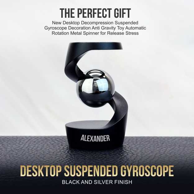 Personalized Name Engraved Suspended Gyroscope Decoration for Unique & Love | JNSDec176