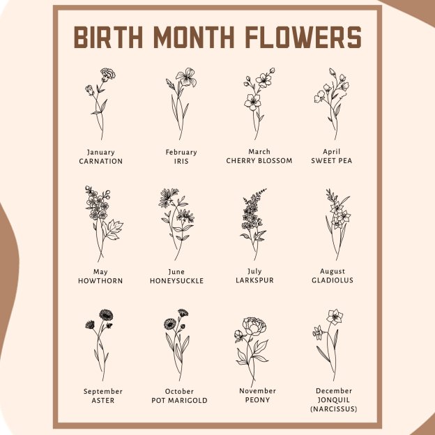 Personalized Birth Month Flower Leather Bookmark for Unique & Love | JNSDec34