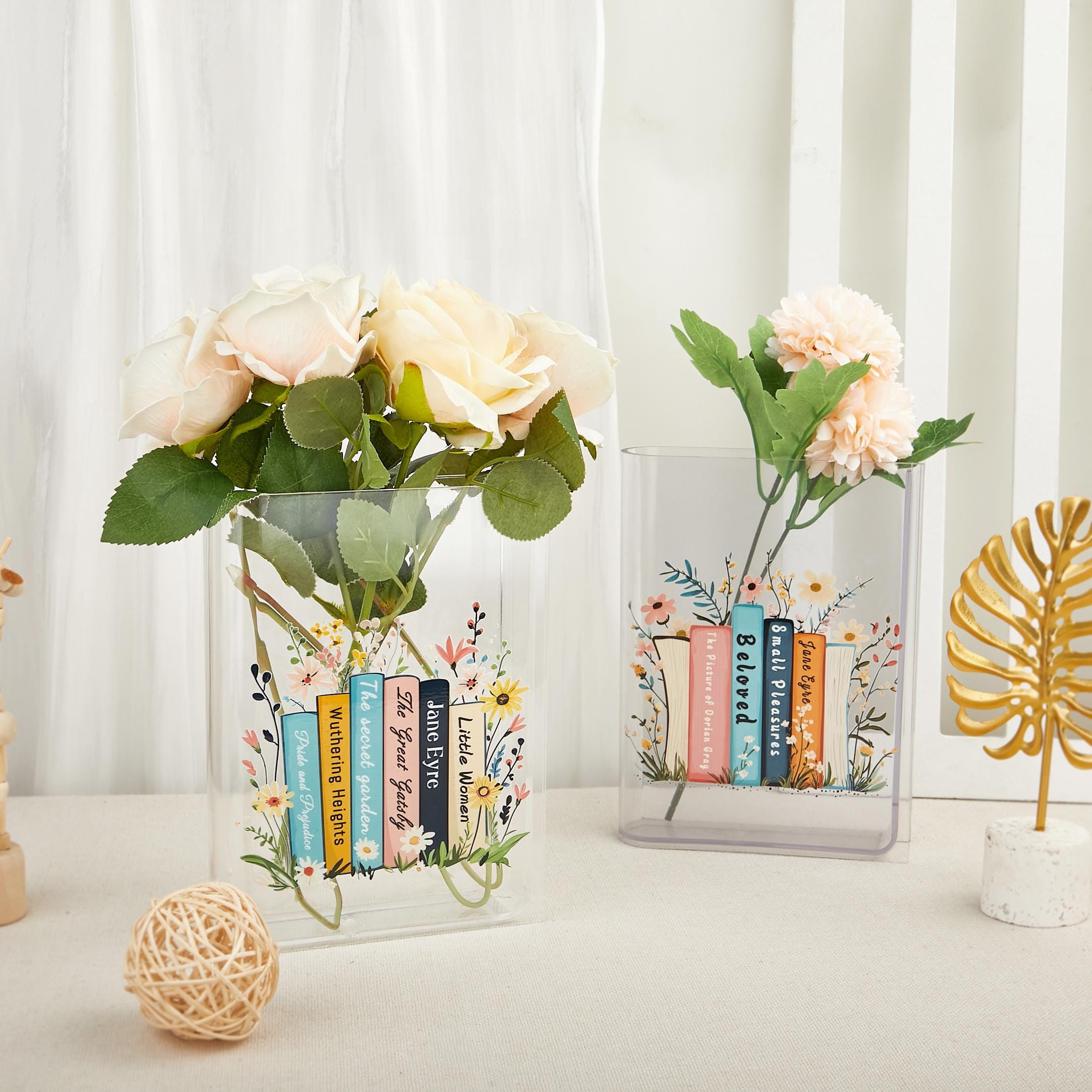 Personalized Flower Eco-Friendly Acrylic Book Vase for Unique & Love | JNSDec171