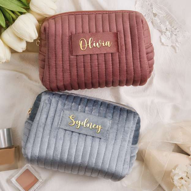 Personalized Velvet Makeup Bag for Unique & Love | JNSBag24