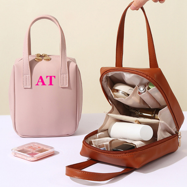 Personalized Monogram Cosmetic Leather Bag for Unique & Love | JNSBag86