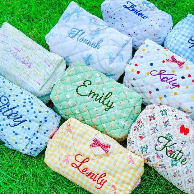 Personalized Name Embroidered Travel Makeup Bag for Unique & Love | JNSBag108