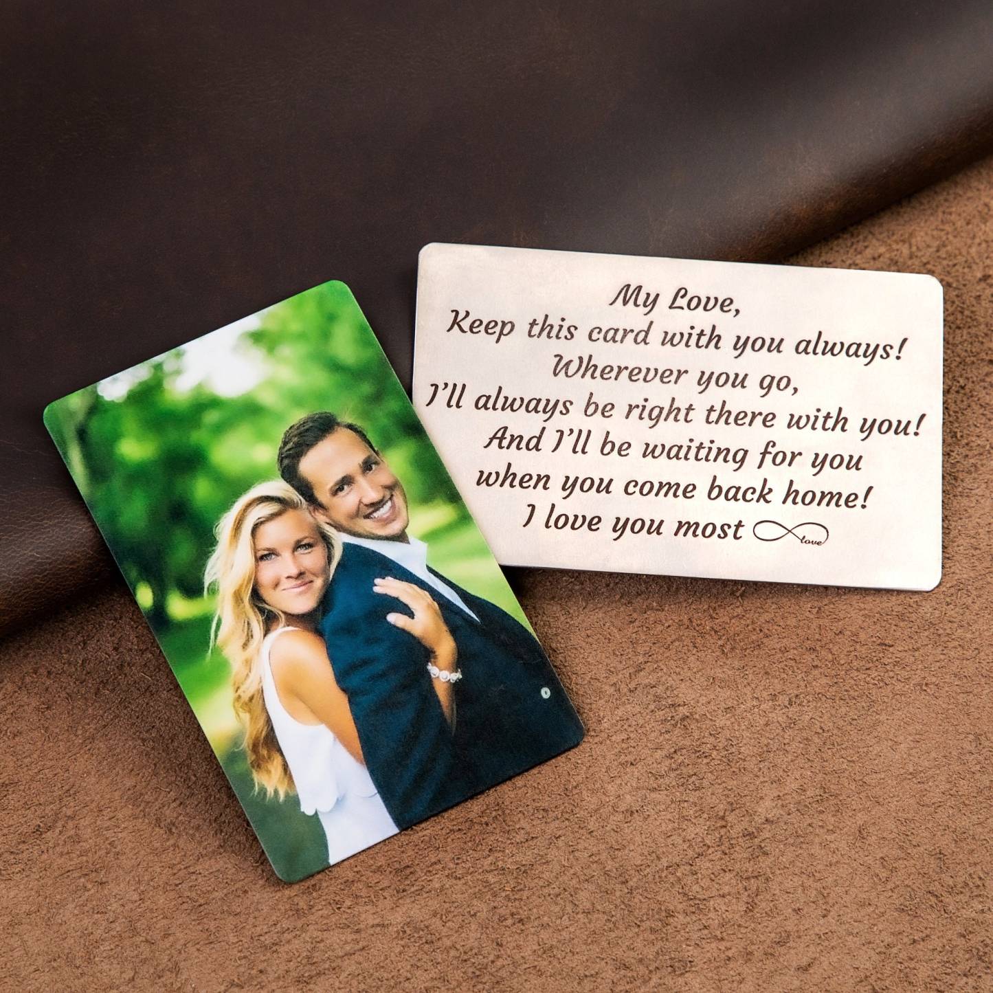 Personalized Metal Color Engraved Photo Wallet Insert Card for Unique & Love | JNSDec155