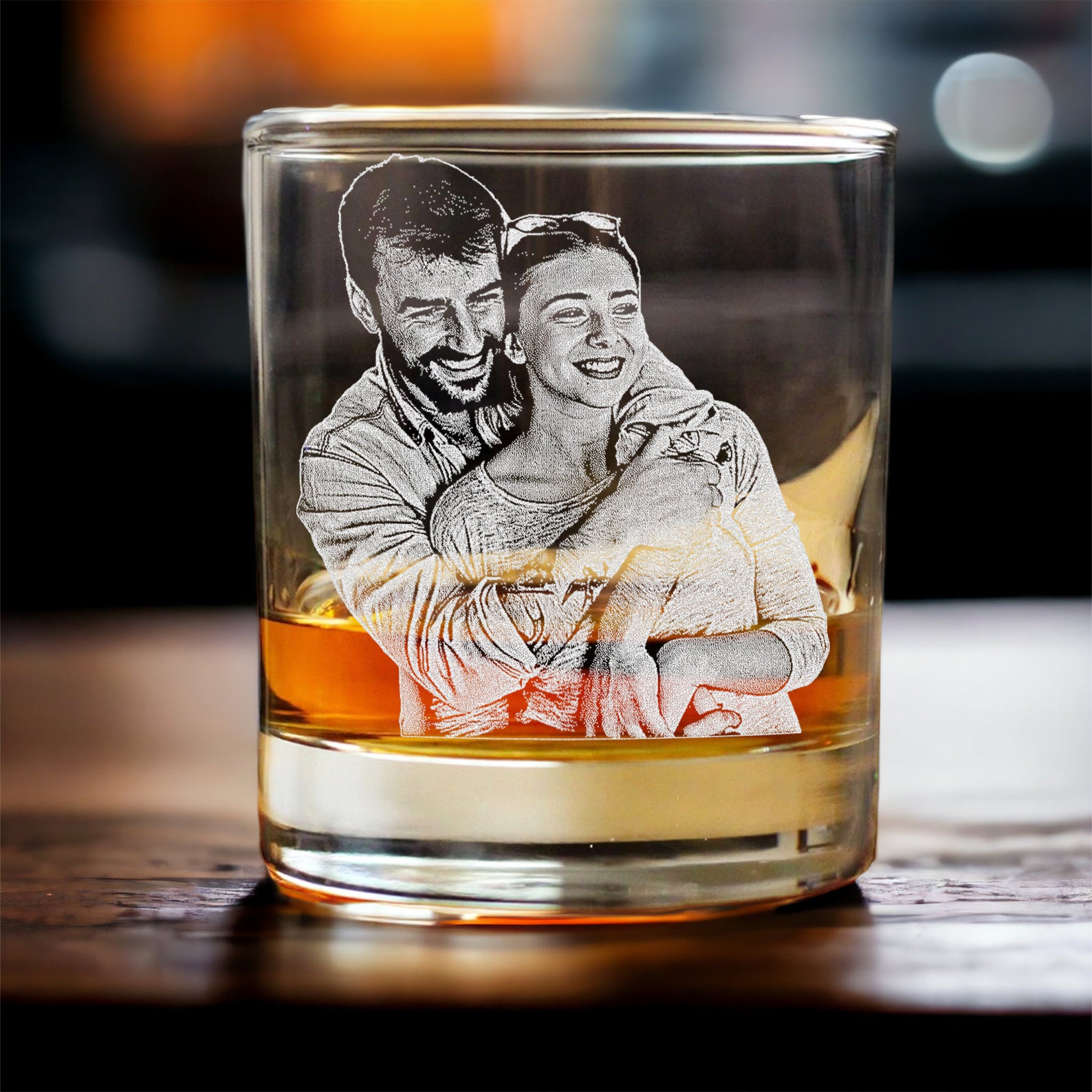 Personalized Engraved Photo Whiskey Glass for Unique & Love | JNSDec118