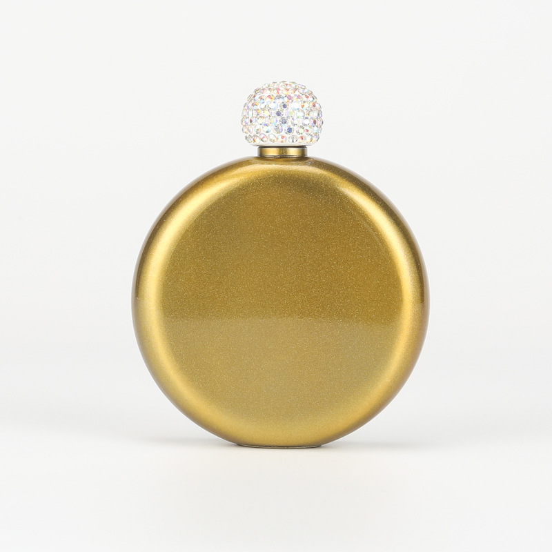 Personalized Round Flasks with Rhinestone Lid for Unique and Love | JNSDec61