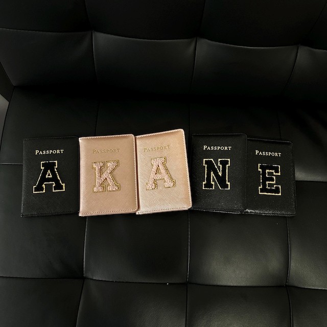 Personalized Chenille Letter Patch Passport Cover for Unique & Love | JNSCase05