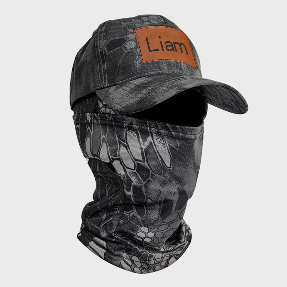 Personalized Name Outdoor Camo Baseball Cap & Face Mask Set for Unique & Love | JNSHat11