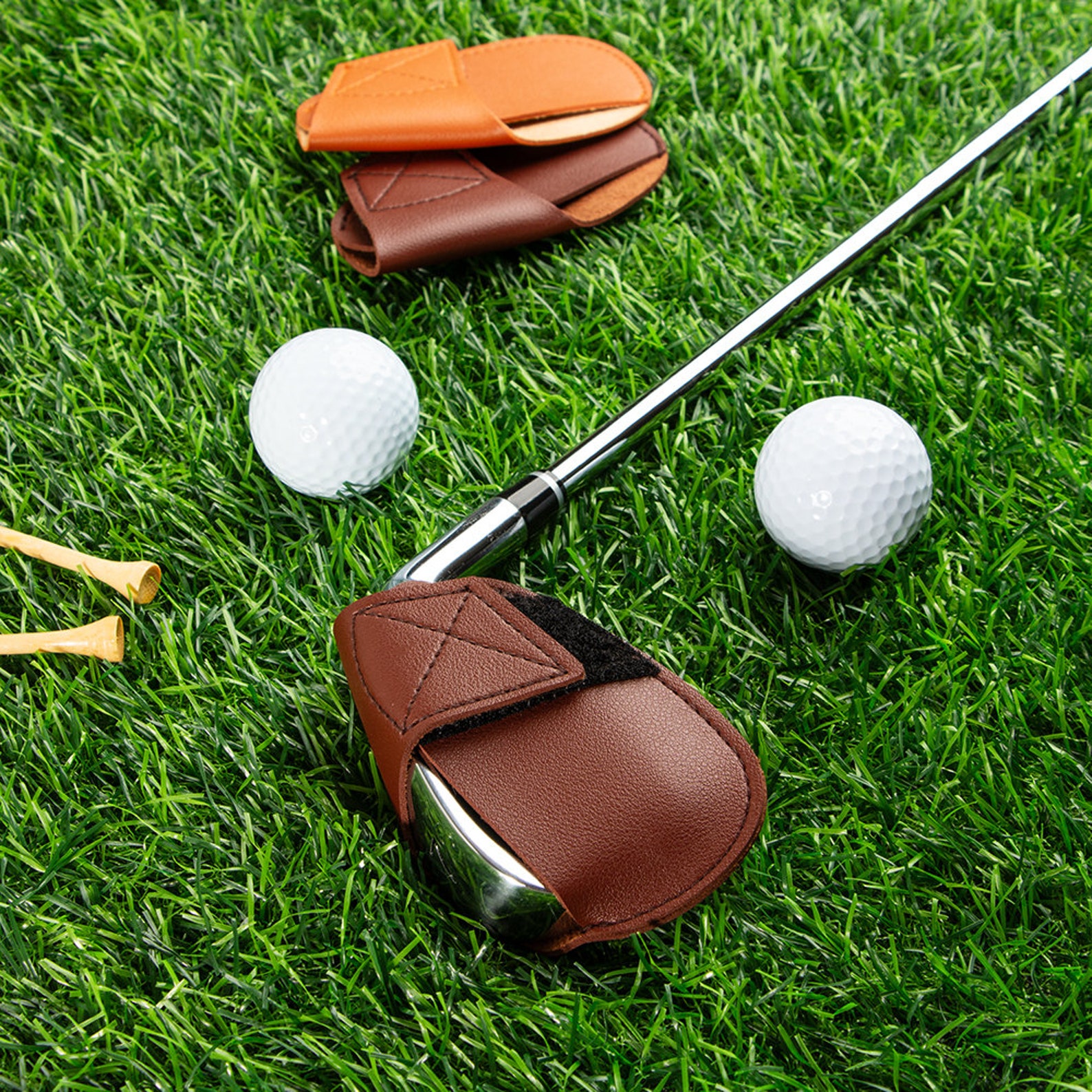 Personalized Monogram Golf Club Leather Cover | JNSBag97