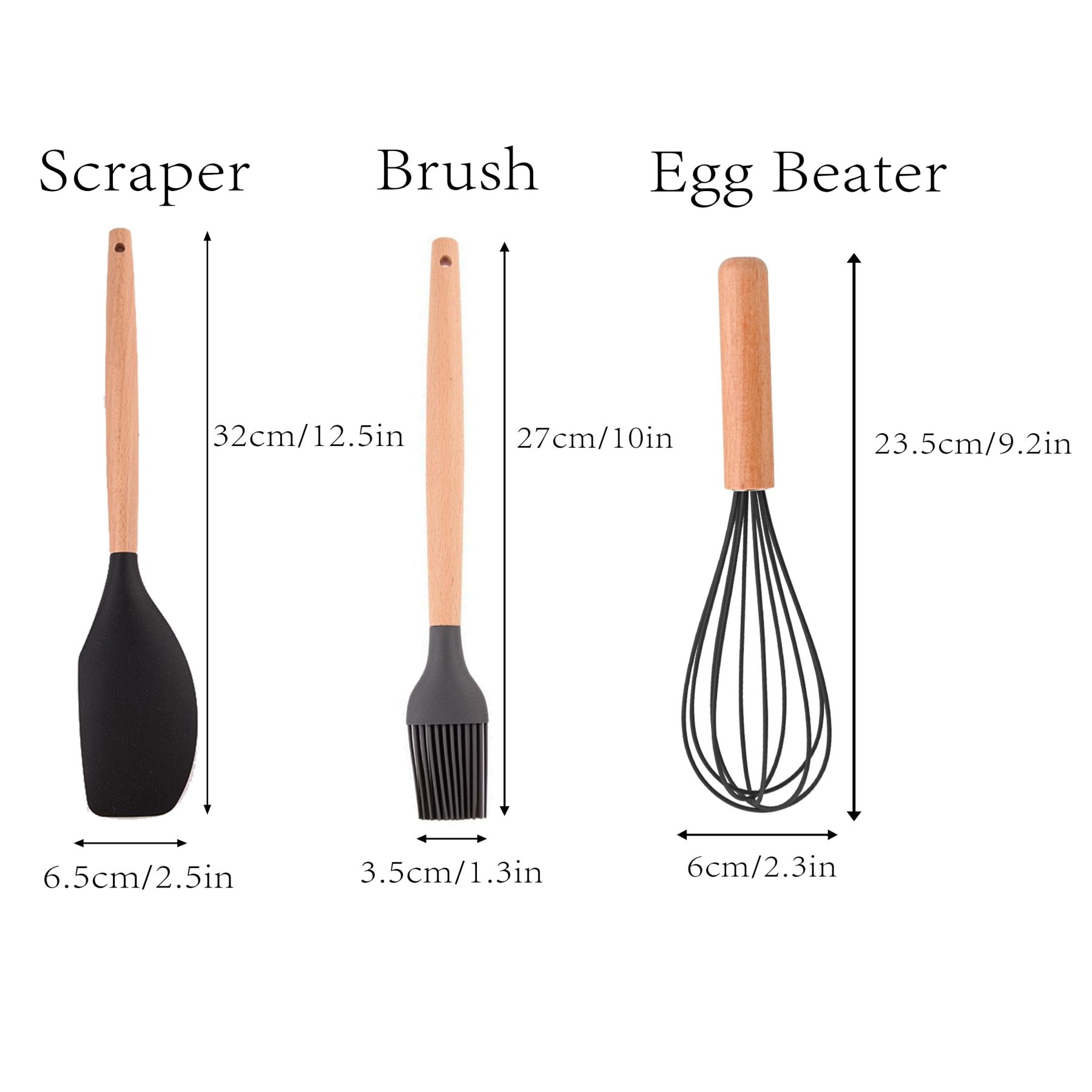 Personalized Name Engraving Silicone Kitchen Utensils 3-Piece Set for Unique & Love | JNSTool13