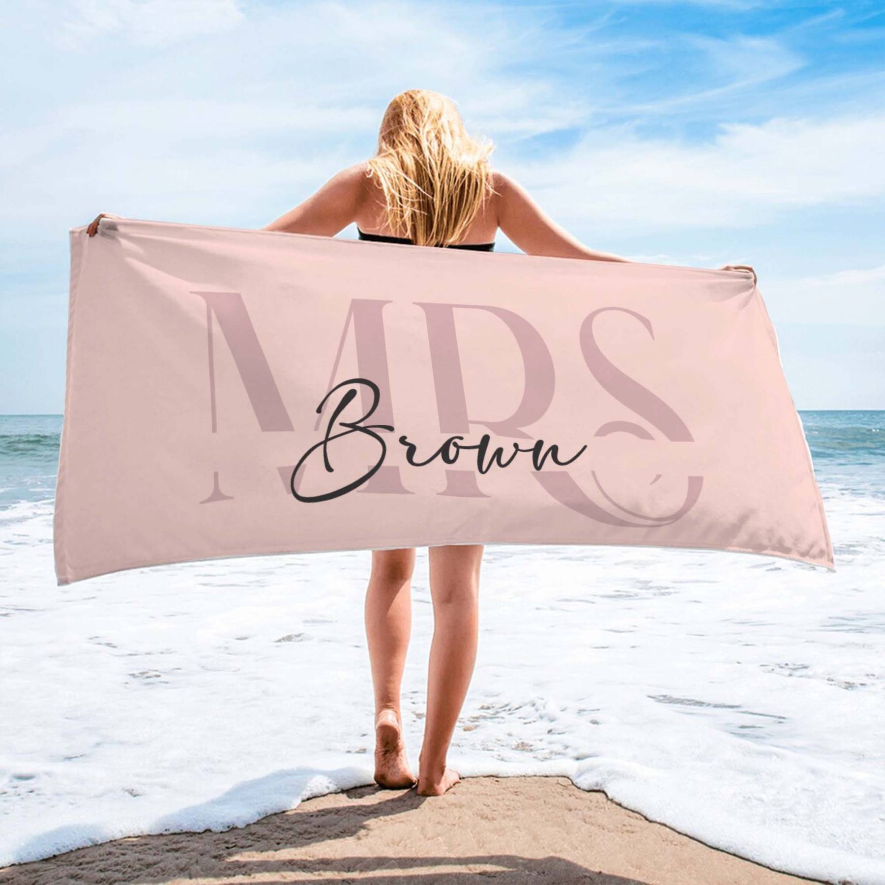 Personalized Couple Beach Towels for Unique & Love | JNSTowel05