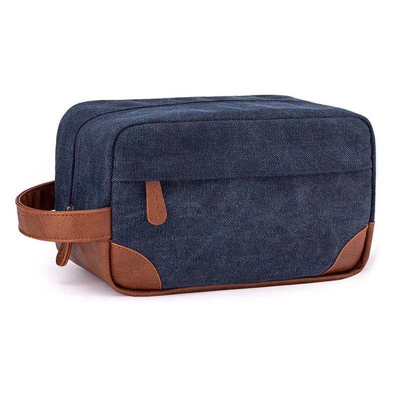 Personalized Monogram Embroidery Canvas Toiletry Bag for Unique & Love | JNSBag93