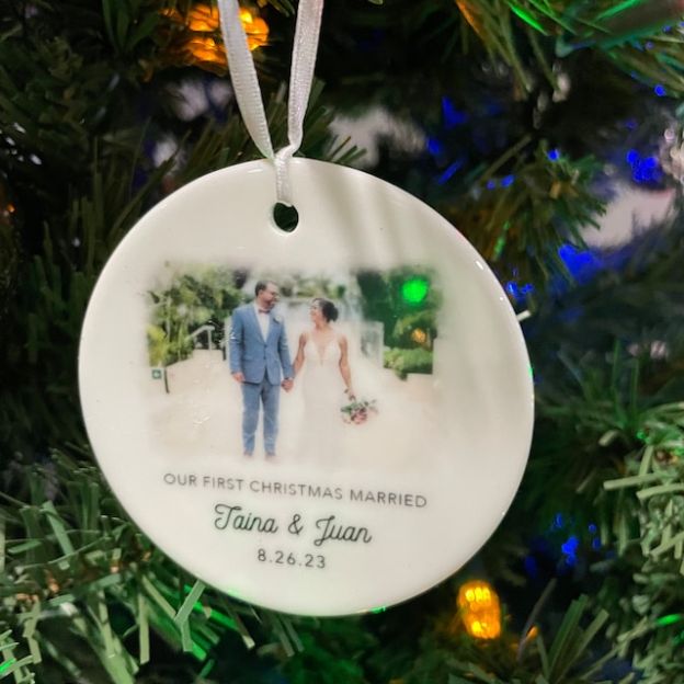 Personalized First Christmas Married Ornament for Unique & Love | JNSDec28