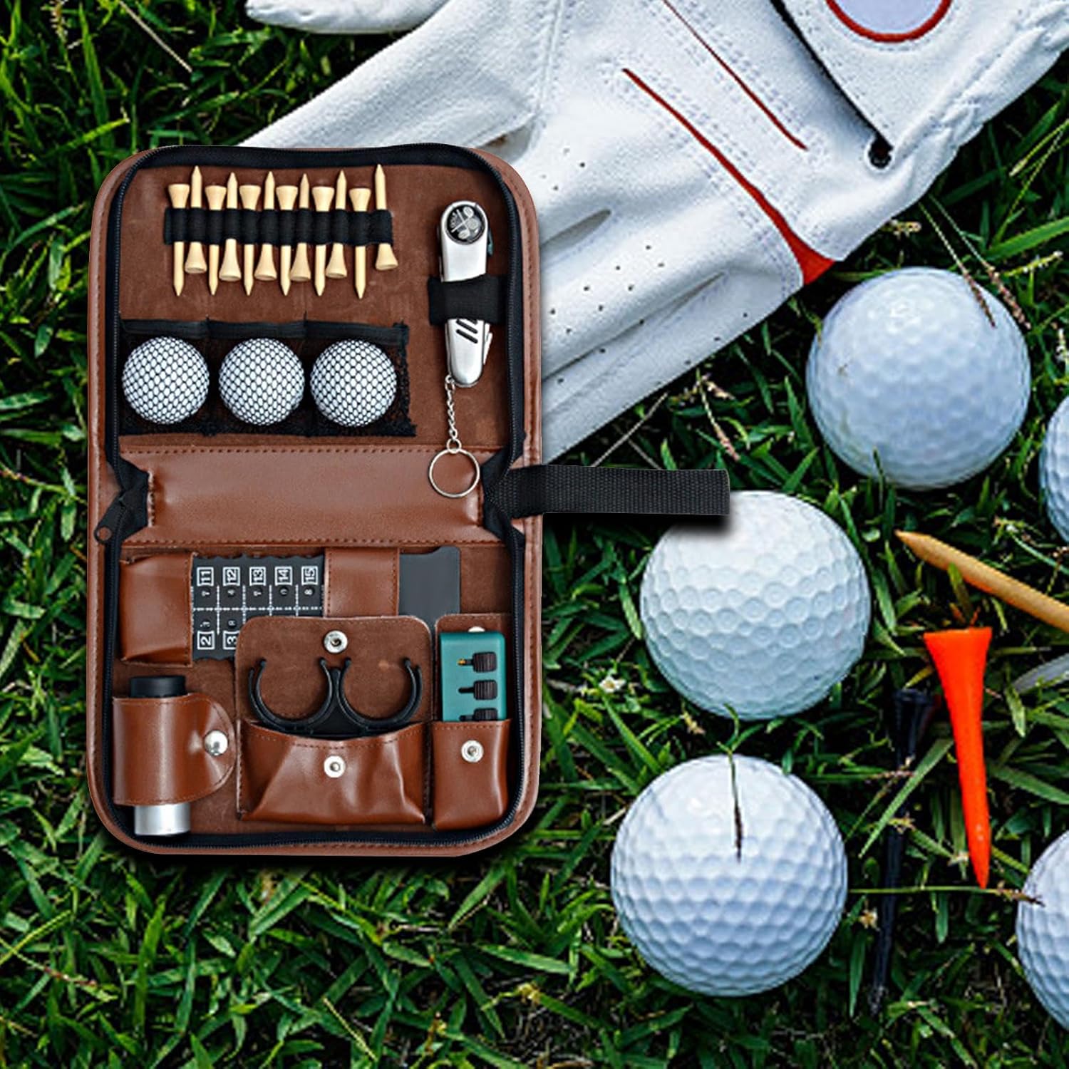Personalized Leather Monogram Multifunctional Golf Bag | JNSBag74