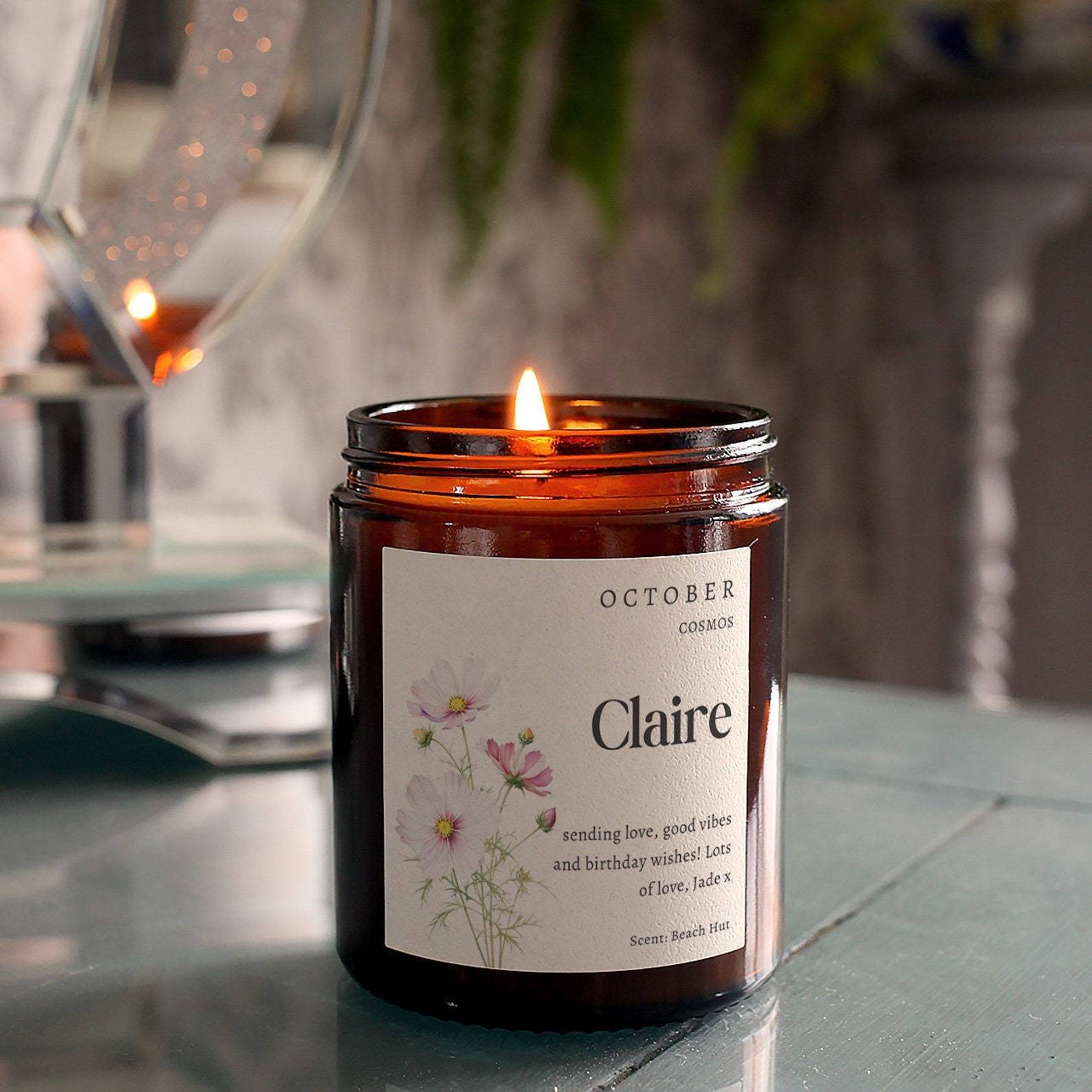 Personalized Birth Flower Candle for Unique & Love | JNSDec55