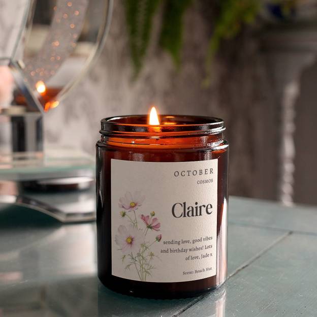 Personalized Birth Flower Candle for Unique & Love | JNSDec55