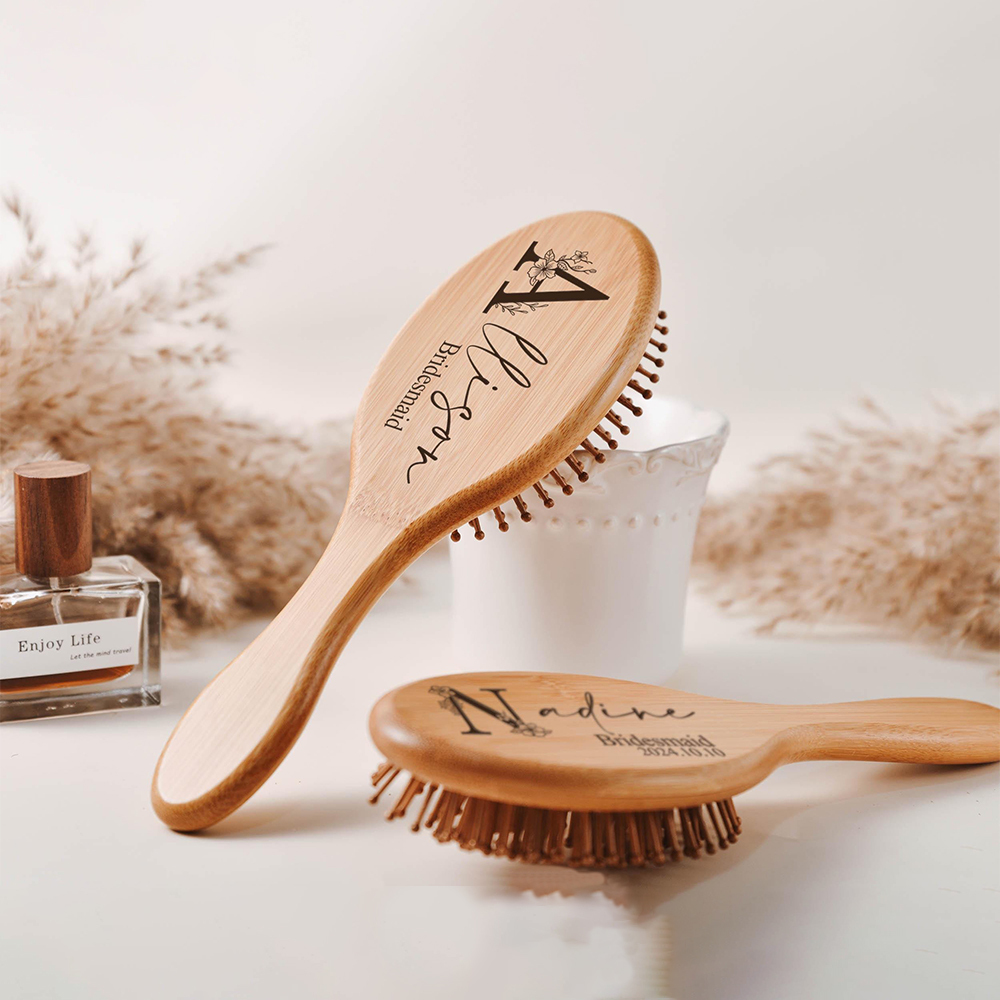 Personalized Monogram Handmade Airbag Hairbrush | JNSTool12