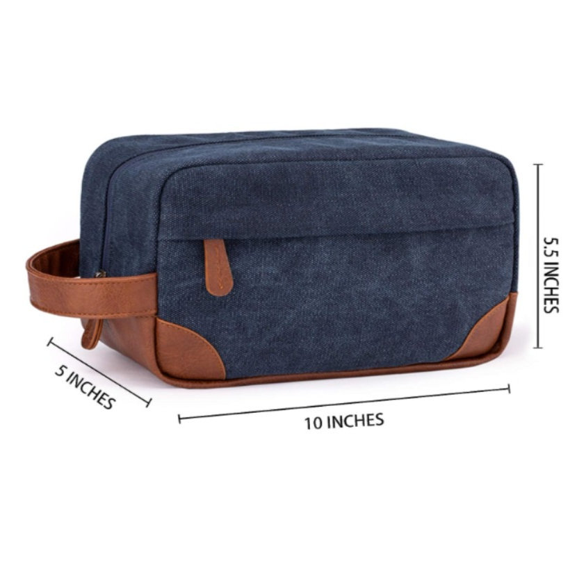 Personalized Monogram Embroidery Canvas Toiletry Bag for Unique & Love | JNSBag93