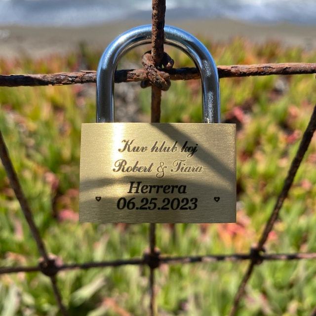 Personalized Engraved Padlock With Any Text for Unique & Love | JNSDec48