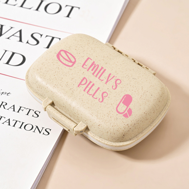Personalized Name Travel Pill Organizer Box for Unique & Love | JNSCase08