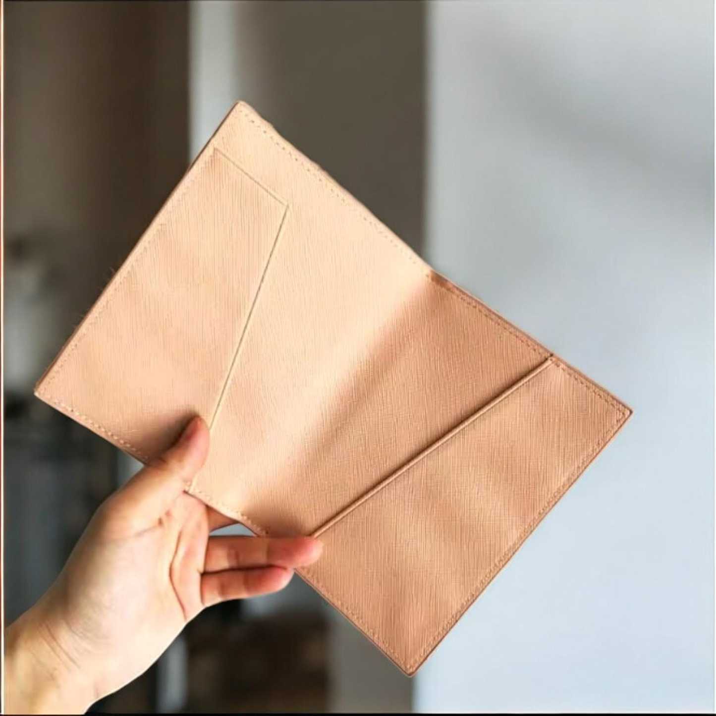 Personalized Leather Passport Wallet & Luggage Tag for Unique & Love | JNSCase04