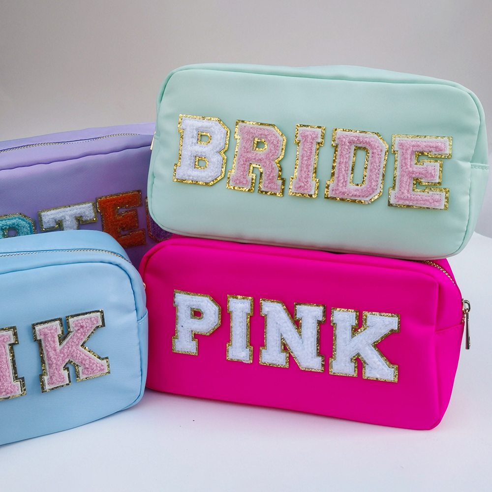 Personalized Varsity Letter Makeup Bag