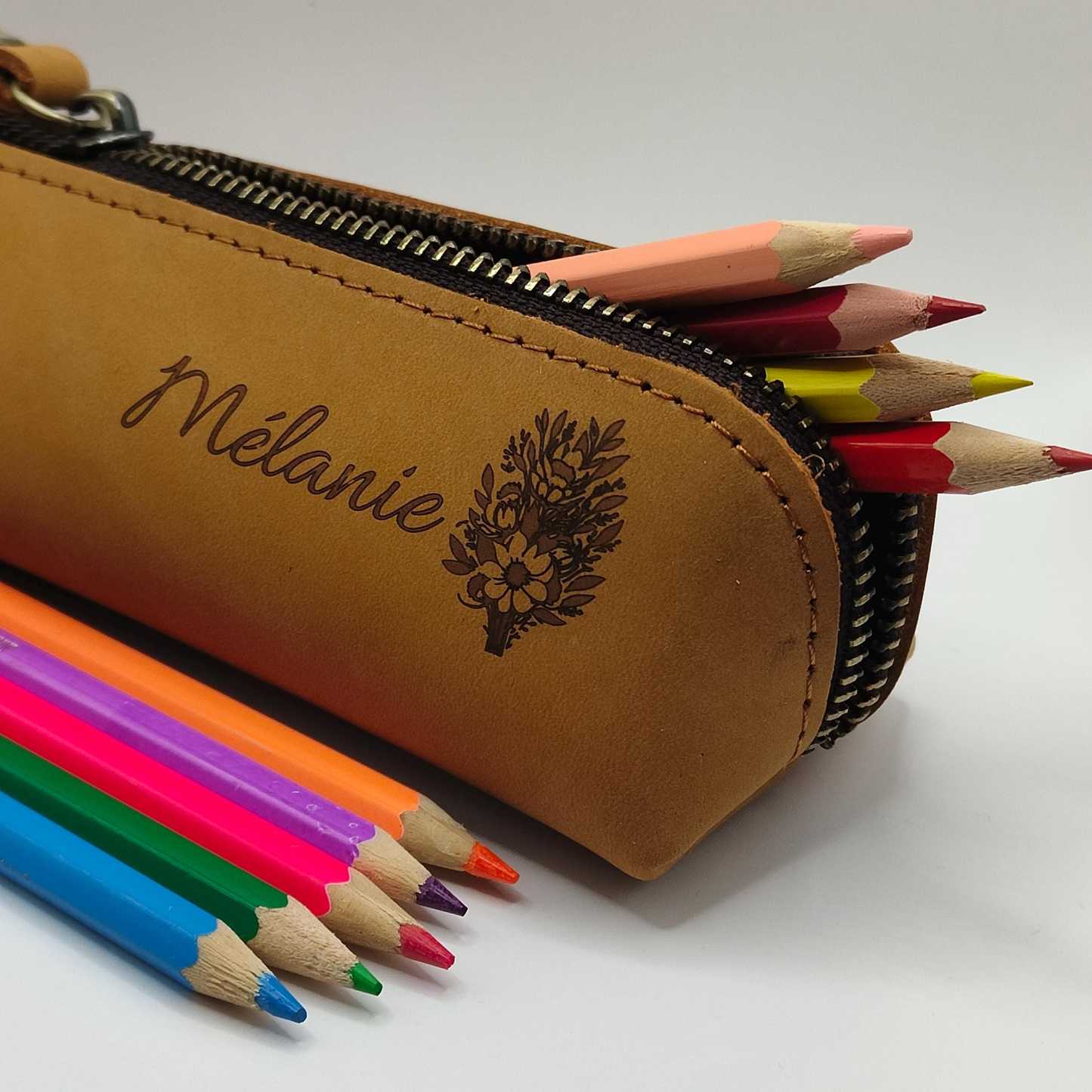 Personalized Name Leather Pencil Case for Unique & Love | JNSBag98