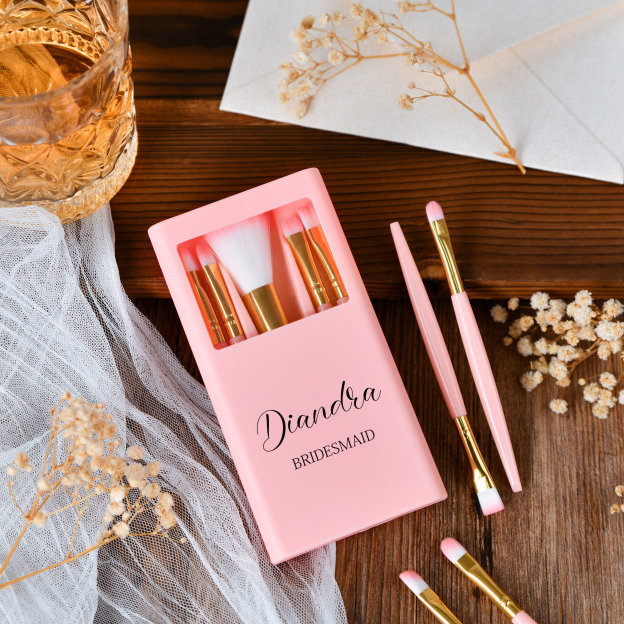 Personalized Makeup Brush Set with Mirror for Unique & Love | JNSBag19