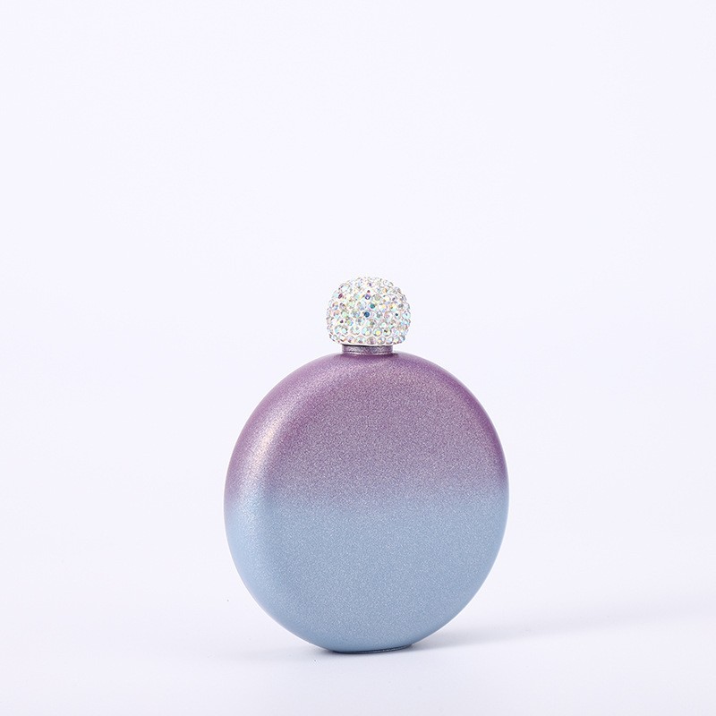 Personalized Round Flasks with Rhinestone Lid for Unique and Love | JNSDec61