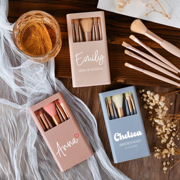 Personalized Makeup Brush Set with Mirror for Unique & Love | JNSBag19