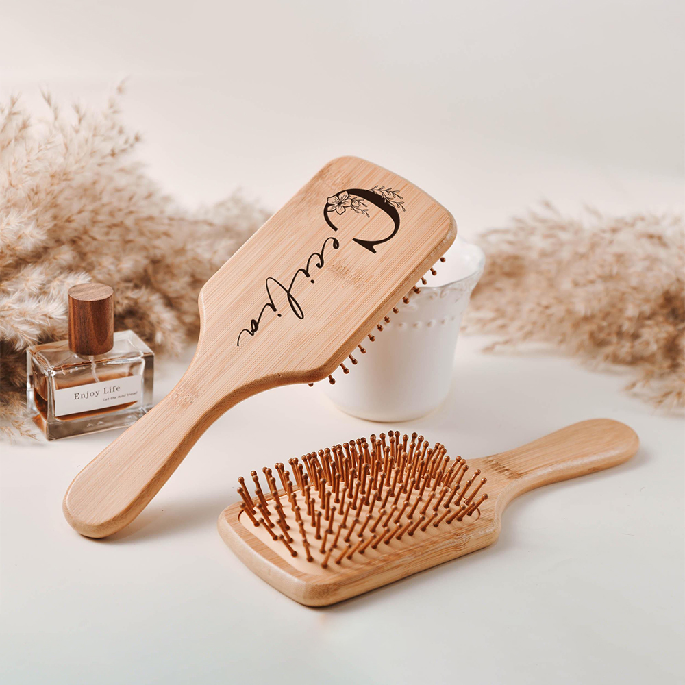 Personalized Monogram Handmade Airbag Hairbrush | JNSTool12