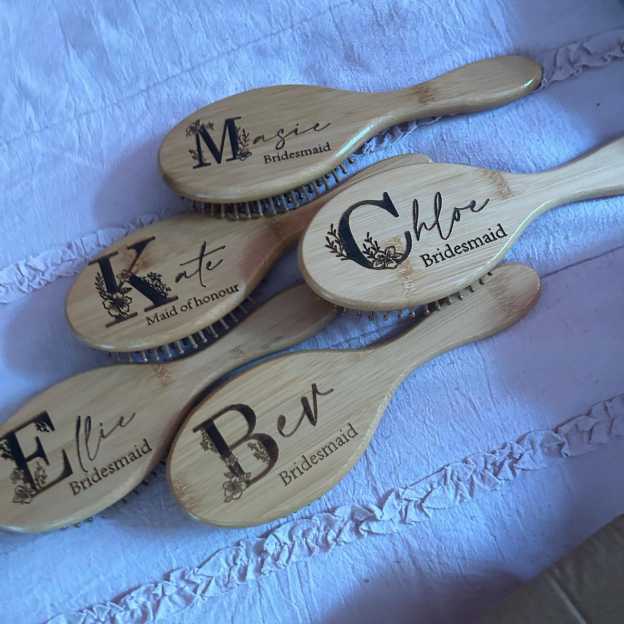 Personalized Monogram Handmade Airbag Hairbrush | JNSTool12