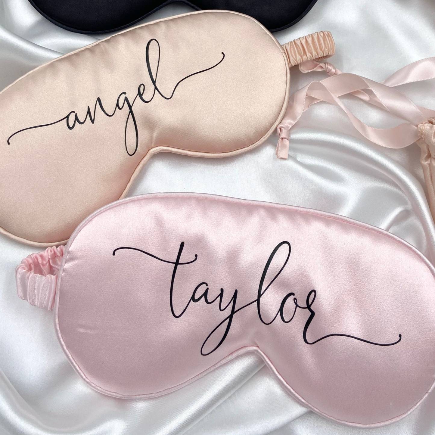 Personalized Name Satin Eye Mask for Comfort & Unique | CWMask02