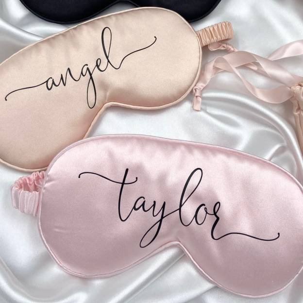 Personalized Name Satin Eye Mask for Comfort & Unique | CWMask02