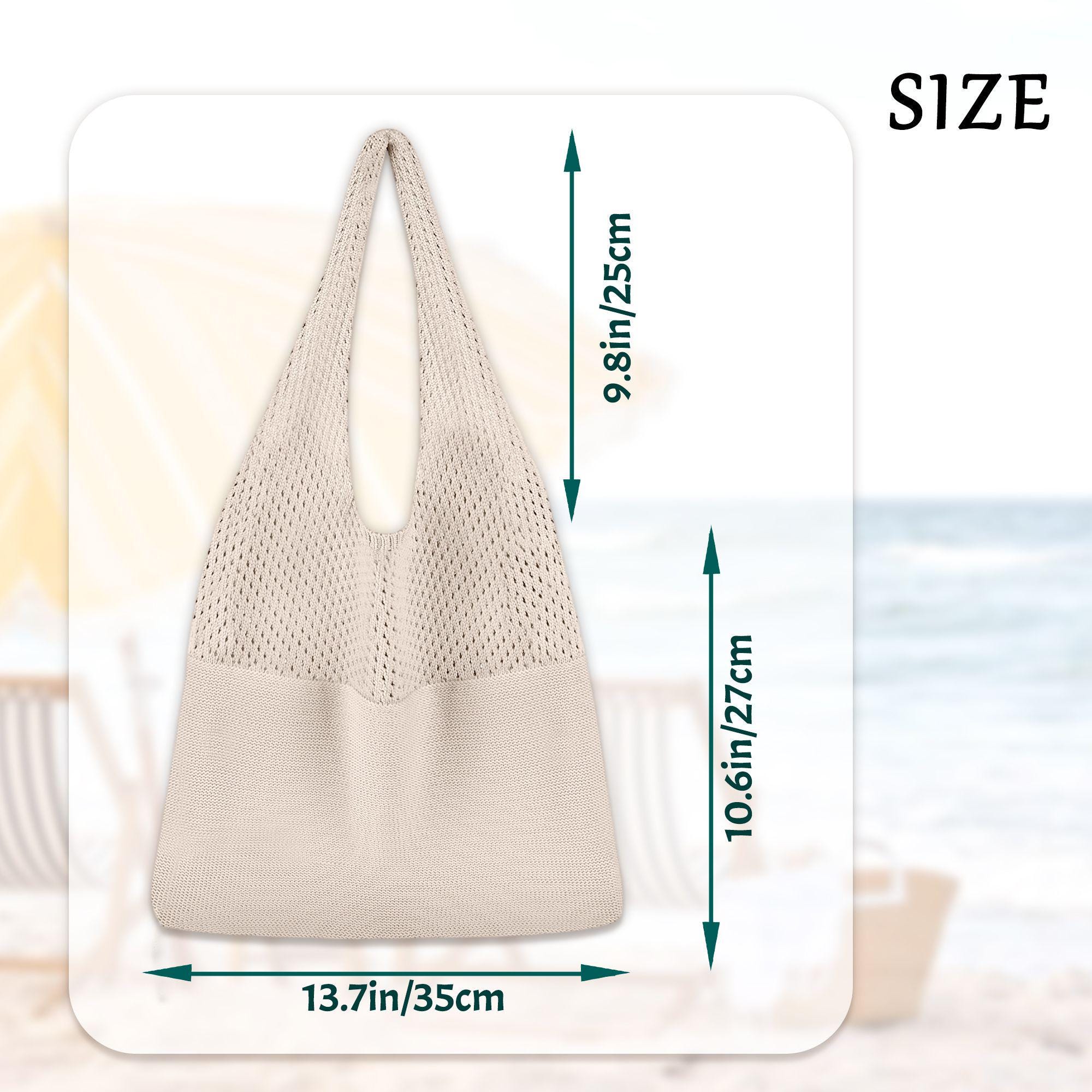 Personalized Hand Embroidered Knit Beach Bag for Unique & Love | JNSBag129