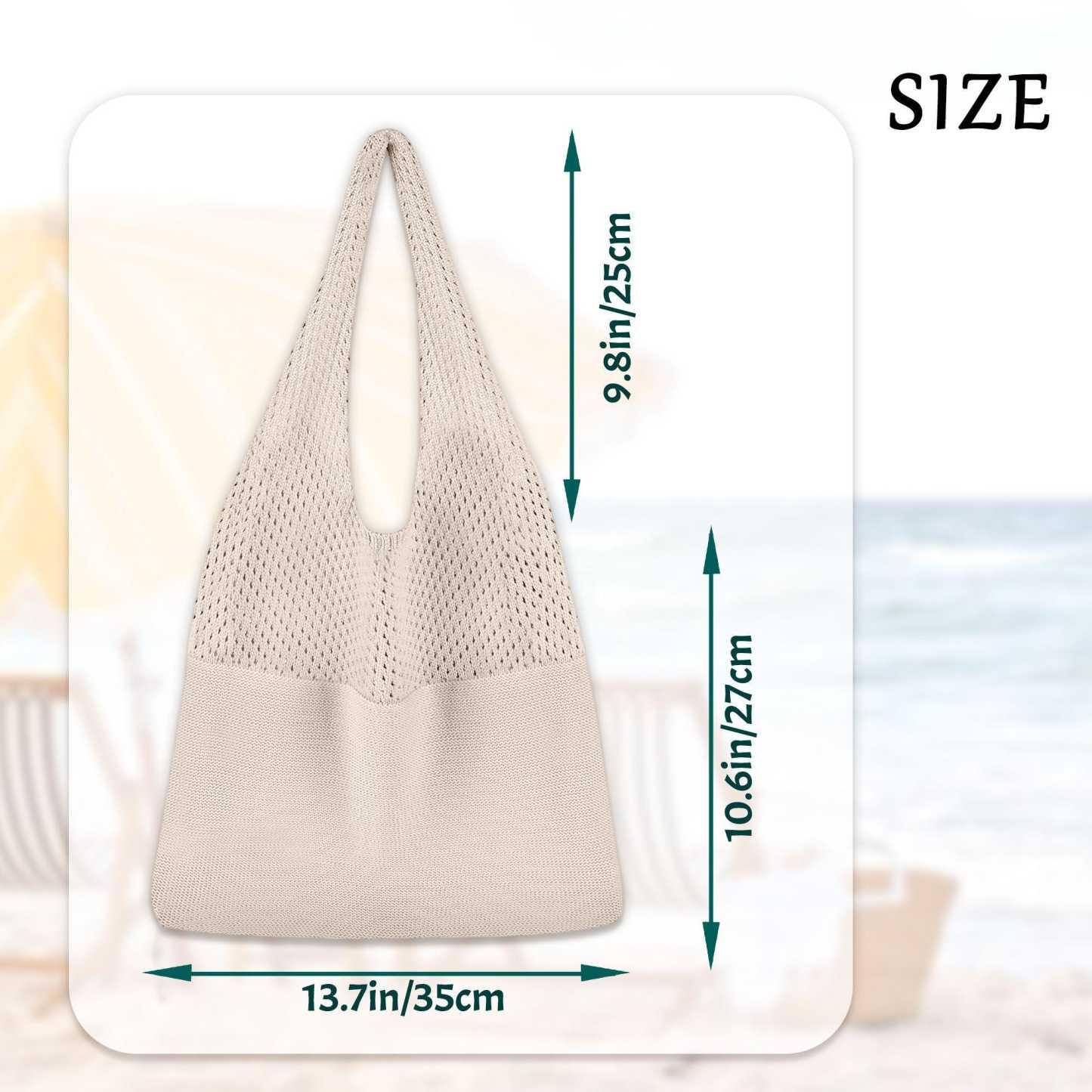 Personalized Hand Embroidered Knit Beach Bag for Unique & Love | JNSBag129