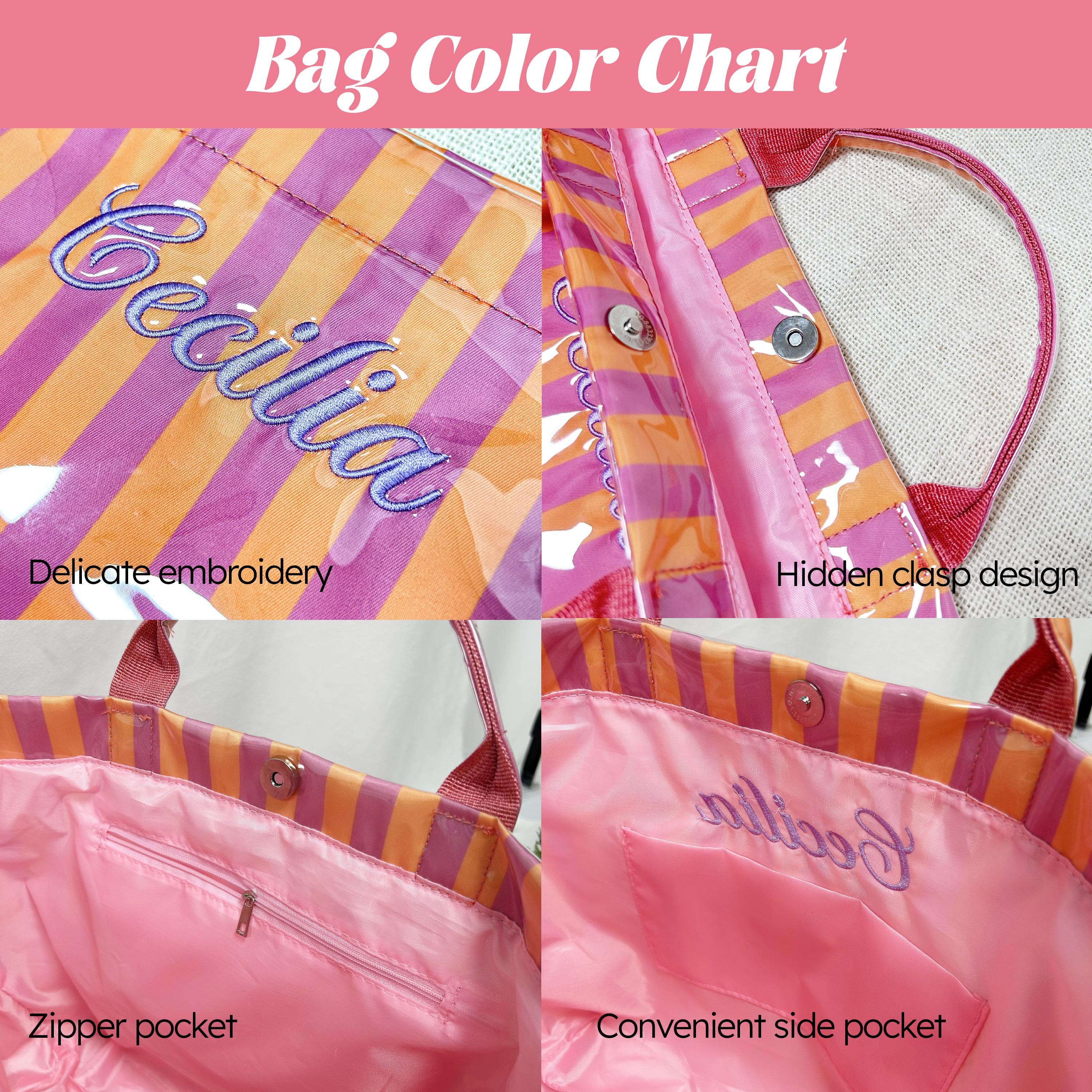 Personalized Embroidered Waterproof Striped Beach Tote Bag for Unique & Love | JNSBag123