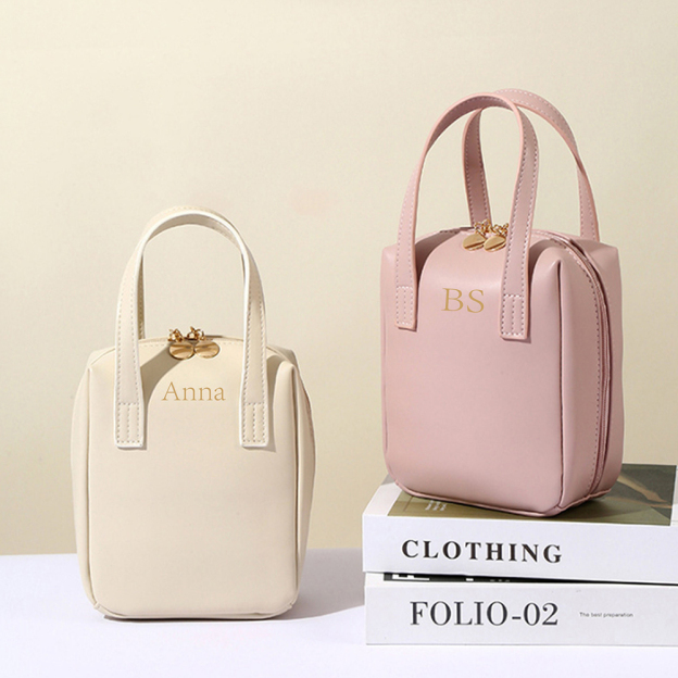 Personalized Monogram Cosmetic Leather Bag for Unique & Love | JNSBag86