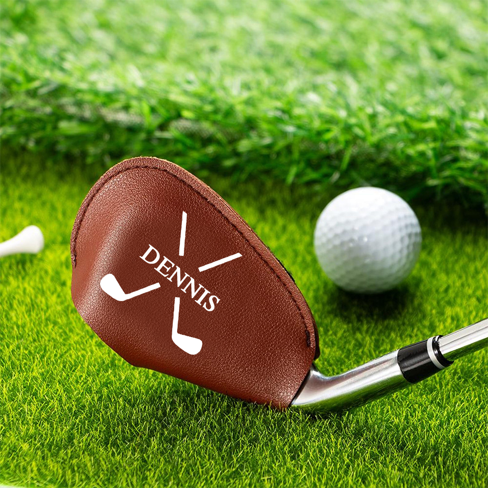 Personalized Monogram Golf Club Leather Cover | JNSBag97