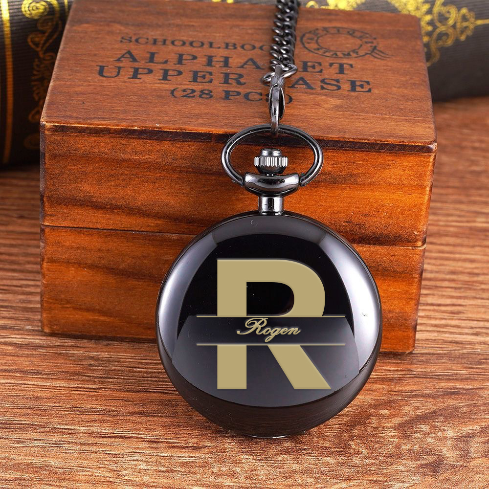 Personalized Monogram Engraved Pocket Watch | JNSDec104