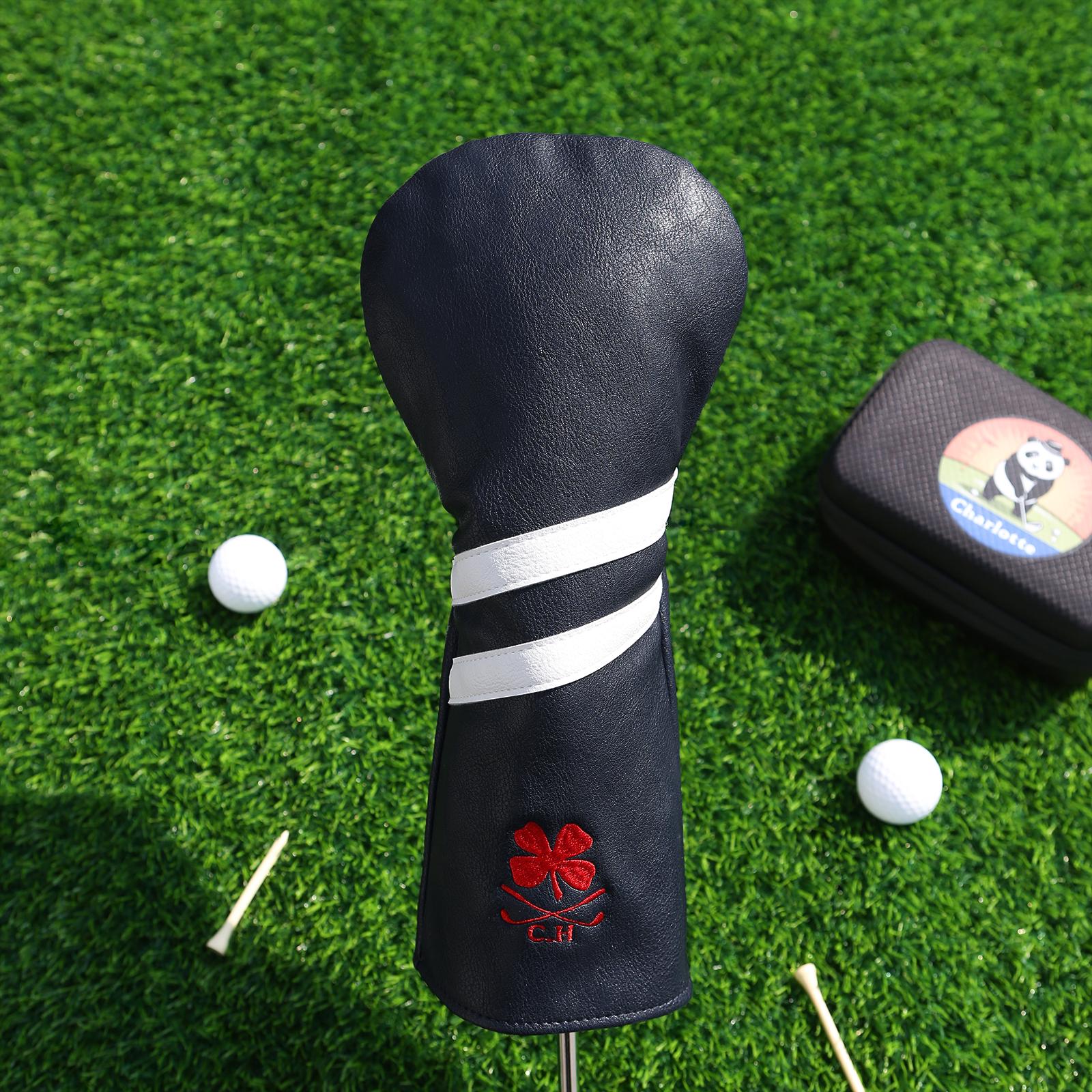 Personalized Monogram Embroidered Golf Club Leather Headcover for Unique & Love | JNSBag125