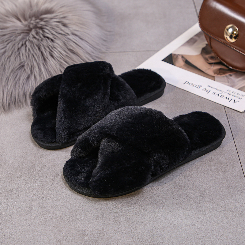 Personalized Bride Gift Pearls Rhinestone Fluffy Slippers for Unique & Love | JNSCloth10