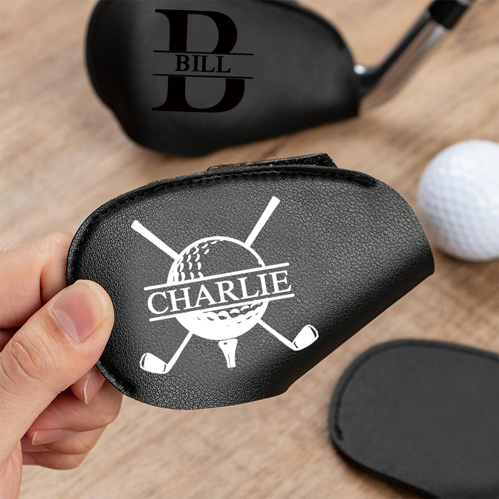 Personalized Monogram Golf Club Leather Cover | JNSBag97