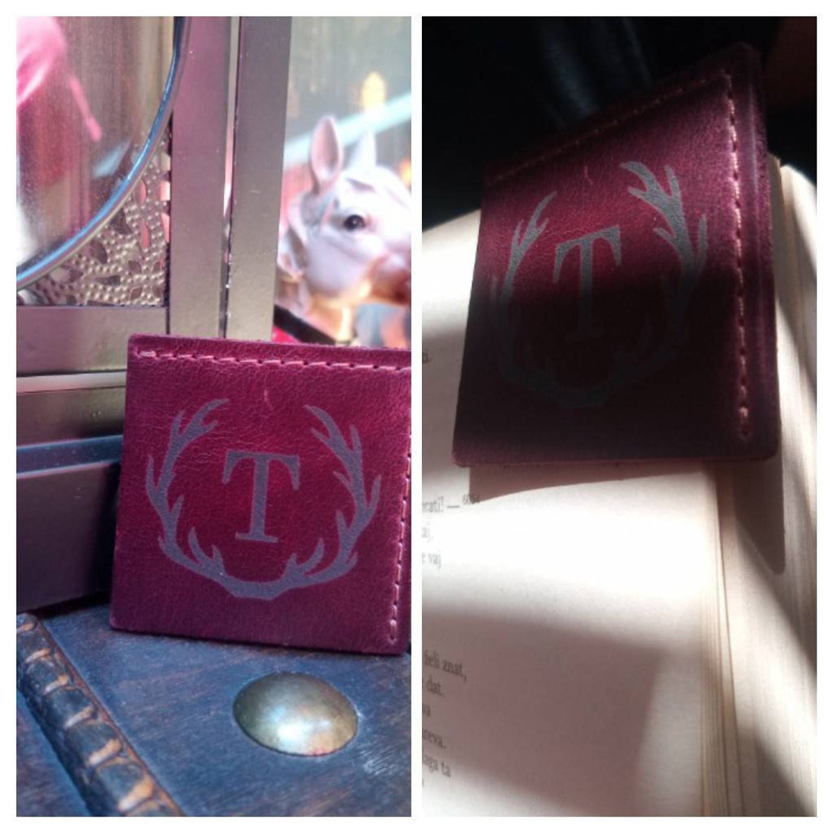 Personalized Leather Engraved Bookmark for Unique & Love  | JNSDec110