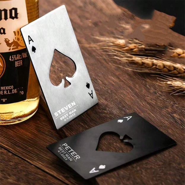 Personalized Engraved Black Steel Bottle Openers for Unique & Love | JNSTool19